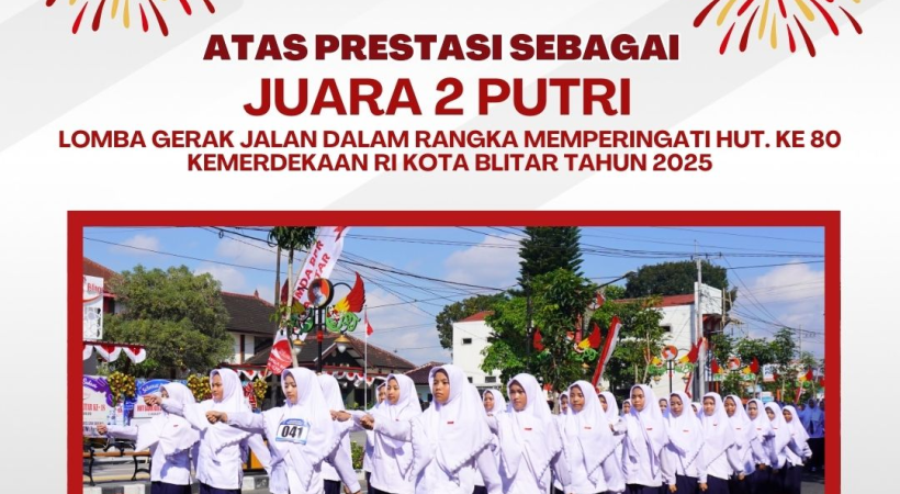 Juara Lomba gerak jalan dalam rangka memperingati HUT RI ke-80 Kota Blitar